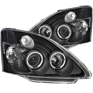 269.30 Anzo Projector Headlights Honda Civic Si EP3 (02-03) Black w/ LED Halo - Redline360