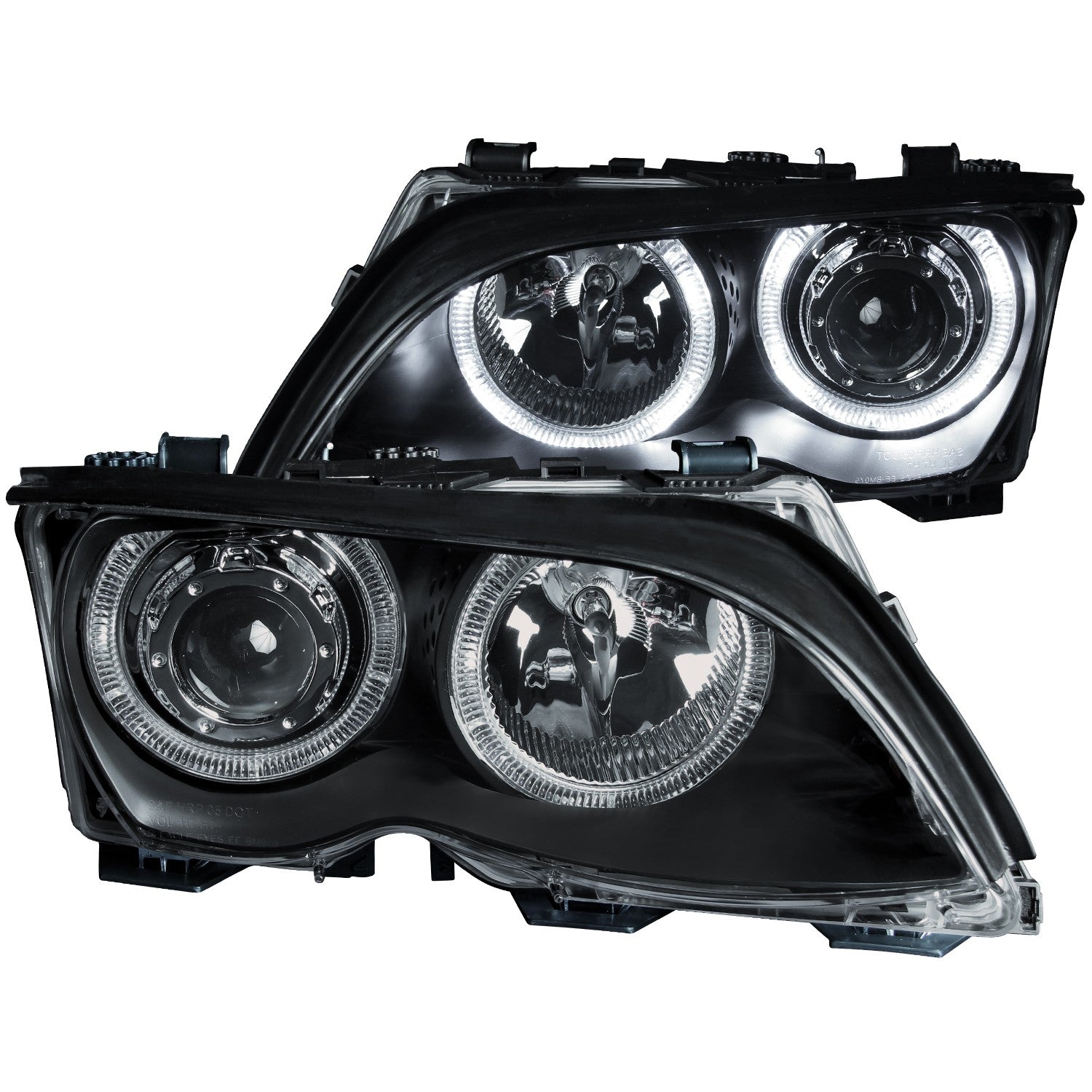 Anzo Projector Headlights BMW 325i 330i Sedan E46 (02-05) [w/ LED Halo ...