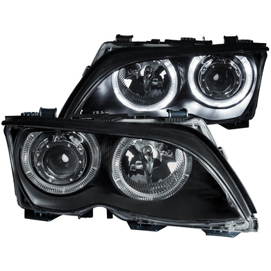 295.96 Anzo Projector Headlights BMW 3 Series E46 (02-05) [w/ LED Halo] Black or Chrome Housing - Redline360