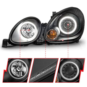 Anzo Projector Headlights Lexus GS300 GS400 GS430 (98-05) w/ CCFL Halo Black or Chrome