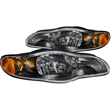 231.85 Anzo Crystal Headlights Chevy Monte Carlo (00-05) [Black Housing] 121165 - Redline360