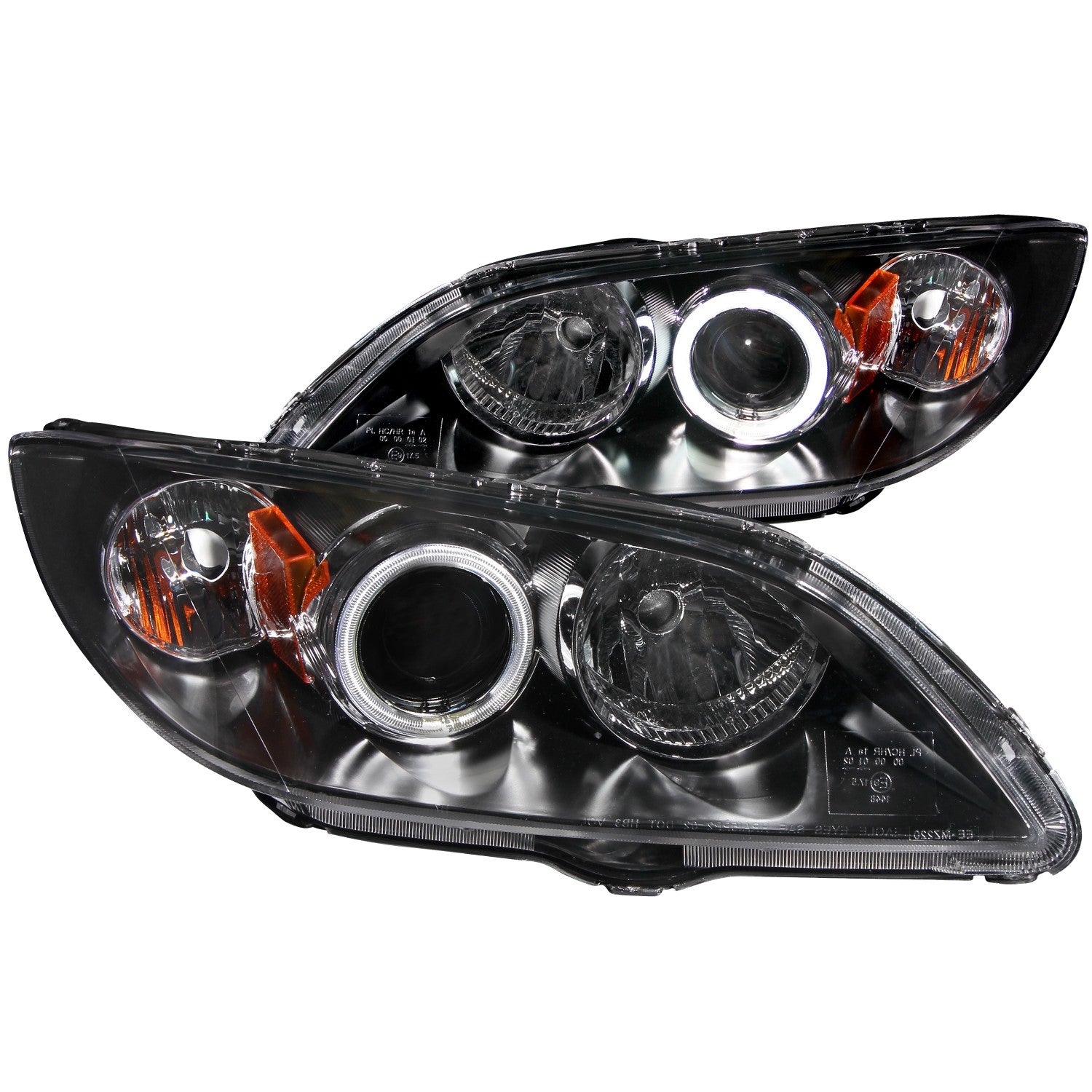 Anzo Projector Headlights Mazda3 Sedan (04-08) SMD LED Halo] Black Redline360