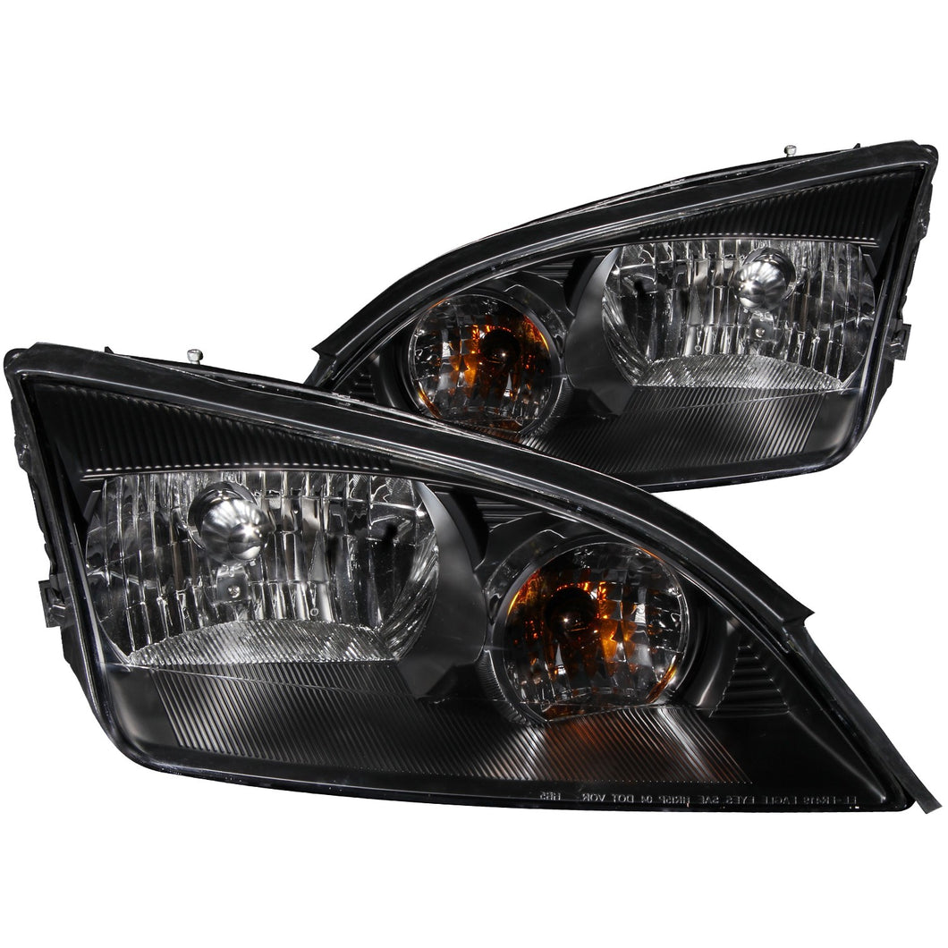 170.16 Anzo Crystal Headlights Ford Focus ZX4 Sedan (05-07) [Black Housing] 121229 - Redline360