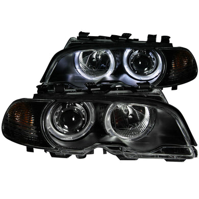 321.78 Anzo Projector Headlights BMW 323i 325i 328i 330i E46 Coupe (00-03) M3 (01-04) w/ Halo - Black or Chrome - Redline360