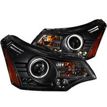 Load image into Gallery viewer, 387.22 Anzo Projector Headlights Ford Focus (08-11) [w/ CCFL Halo - Black Housing] 121272 - Redline360 Alternate Image