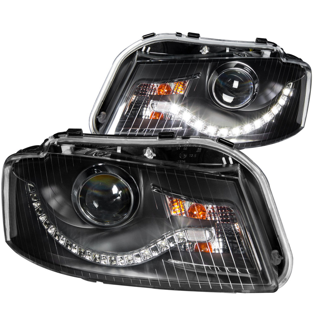 365.40 Anzo Projector Headlights Audi A3 (06-08) [R8 LED Style] 121322 - Redline360