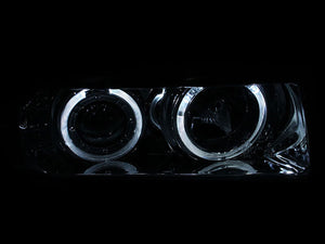 210.92 Anzo Projector Headlights BMW 3 Series E36 Sedan (92-98) [w/ G2 Halo - 1 PC] Black or Chrome Housing - Redline360