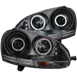 365.40 Anzo Projector Headlights VW Rabbit/Golf/GTI/Jetta MK5 (06-09) [SMD LED Halo - Black Housing] 121345 - Redline360