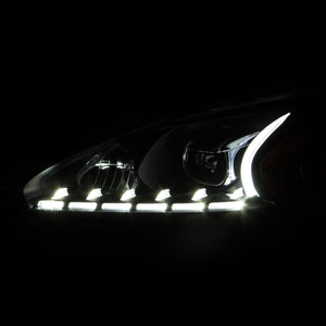 492.67 Anzo Projector Headlights Nissan Altima Sedan Non-HID (13-14) Plank Style Halo - Black or Chrome - Redline360