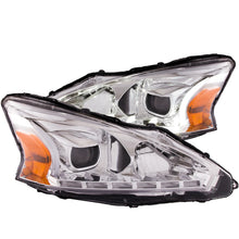 Load image into Gallery viewer, 492.67 Anzo Projector Headlights Nissan Altima Sedan Non-HID (13-14) Plank Style Halo - Black or Chrome - Redline360 Alternate Image