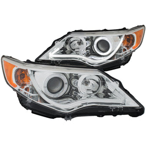 361.04 Anzo Projector Headlights Toyota Camry (12-14) w/ LED Stripe & Halo - Black or Chrome - Redline360
