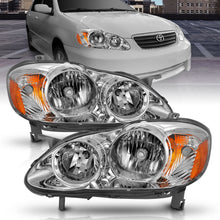 Load image into Gallery viewer, 164.40 Anzo Crystal Headlights Toyota Corolla (05-08) [Chrome Housing w/ Amber] 121540 - Redline360 Alternate Image