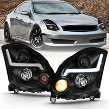 Load image into Gallery viewer, 439.00 Anzo Projector Headlights Infiniti G35 Coupe (03-07) Plank Style - Chrome / Black - Redline360 Alternate Image