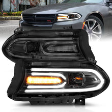 Load image into Gallery viewer, 637.94 Anzo Projector Headlights Dodge Charger (15-18) Plank Style Halo w/ Black Housing 121559 - Redline360 Alternate Image