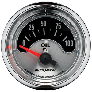 117.95 Autometer American Muscle Air-Core Oil Pressure Gauge  (2-1/16") 1226 - Redline360