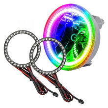 Load image into Gallery viewer, Oracle Fog Light Halo Upgrade Kit Jeep Wrangler (07-17) [Dynamic ColorSHIFT] Waterproof or Non-Waterproof - Surface Mount (Waterproof) Alternate Image