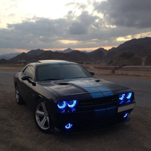 269.96 Oracle Headlight Halo Upgrade Kit Dodge Challenger (08-14) [Dynamic ColorSHIFT -Standard Mount] 1317-332 - Redline360