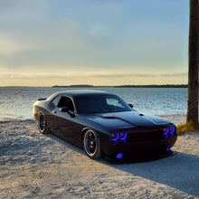 Load image into Gallery viewer, 269.96 Oracle Headlight Halo Upgrade Kit Dodge Challenger (08-14) [Dynamic ColorSHIFT -Standard Mount] 1317-332 - Redline360 Alternate Image