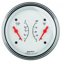 Load image into Gallery viewer, 152.36 Autometer Arctic White Series Fuel Level/Oil Pressure Gauge (3-3/8&quot;) Chrome or Black - 1324 - Redline360 Alternate Image