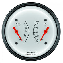 Load image into Gallery viewer, 152.36 Autometer Arctic White Series Fuel Level/Oil Pressure Gauge (3-3/8&quot;) Chrome or Black - 1324 - Redline360 Alternate Image