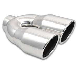 49.95 Vibrant Weld-On Exhaust Tips (Dual 3.5" Stainless Single Wall Angle Cut) 1326 - Redline360