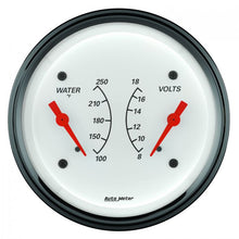 Load image into Gallery viewer, 128.63 Autometer Arctic White Series Water Temperature/Voltmeter Gauge (3-3/8&quot;) Chrome or Black - 1330 - Redline360 Alternate Image