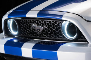 133.52 Oracle Fog Light Halo Kit Ford Mustang (10-13) [Waterproof - Grill Style] White - Redline360