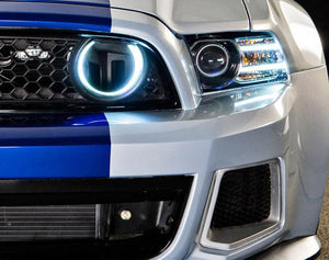 133.52 Oracle Fog Light Halo Kit Ford Mustang (10-13) [Waterproof - Grill Style] White - Redline360