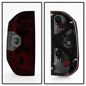 Xtune Tail Lights Toyota Tundra (14-19) [OEM Style] Chrome Housing | Red Smoked Lens