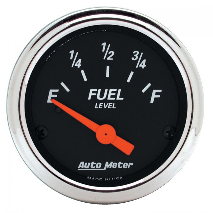 64.74 AutoMeter Designer Black Series Fuel Level Gauge (2-1/16