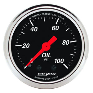 92.36 AutoMeter Designer Black Series Oil Pressure Gauge (2-1/16") 1429 - Redline360