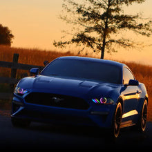 Load image into Gallery viewer, 269.96 Oracle Headlight DRL + Halo Upgrade Kit Ford Mustang (18-21) ColorSHIFT w/ Sequential Turn Signal 1446-332 - Redline360 Alternate Image