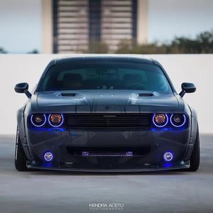 422.91 Oracle Headlight & Fog Light  LED Halo Kit Dodge Challenger (08-14) [Surface Mount] Dynamic ColorSHIFT - Redline360