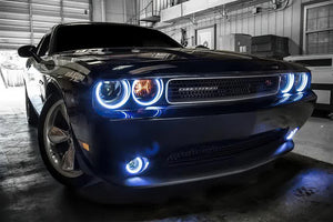 422.91 Oracle Headlight & Fog Light  LED Halo Kit Dodge Challenger (08-14) [Surface Mount] Dynamic ColorSHIFT - Redline360