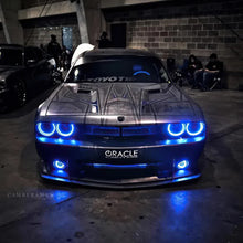 Load image into Gallery viewer, 422.91 Oracle Headlight &amp; Fog Light  LED Halo Kit Dodge Challenger (08-14) [Surface Mount] Dynamic ColorSHIFT - Redline360 Alternate Image