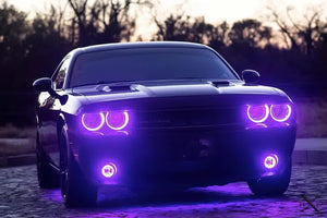 422.91 Oracle Headlight & Fog Light  LED Halo Kit Dodge Challenger (08-14) [Surface Mount] Dynamic ColorSHIFT - Redline360