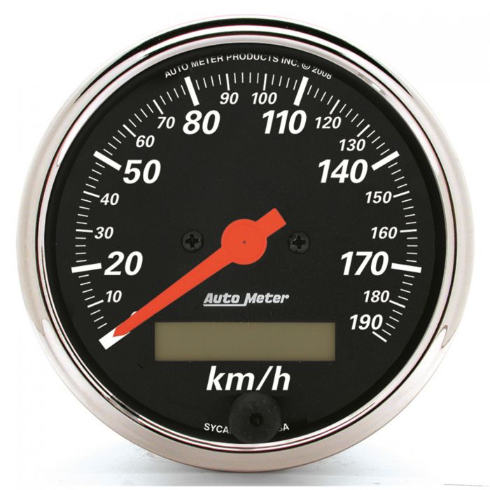 217.43 Autometer Designer Black Series Speedometer Gauge 0-190 KM/H (3-1/8