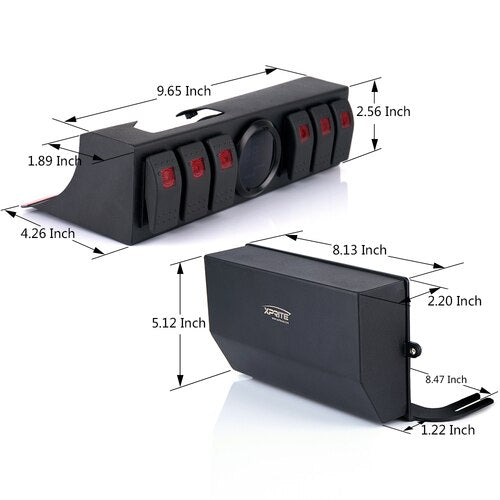 Xprite Rocker Switch Xprite 6 Rocker Switch Panel & System Relay Box Jeep JK & JKU (09-18)