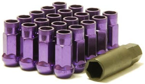 69.95 Muteki SR48 Open End Lug Nuts (12x1.5 - 48mm) Black / Purple / Neochrome - Redline360