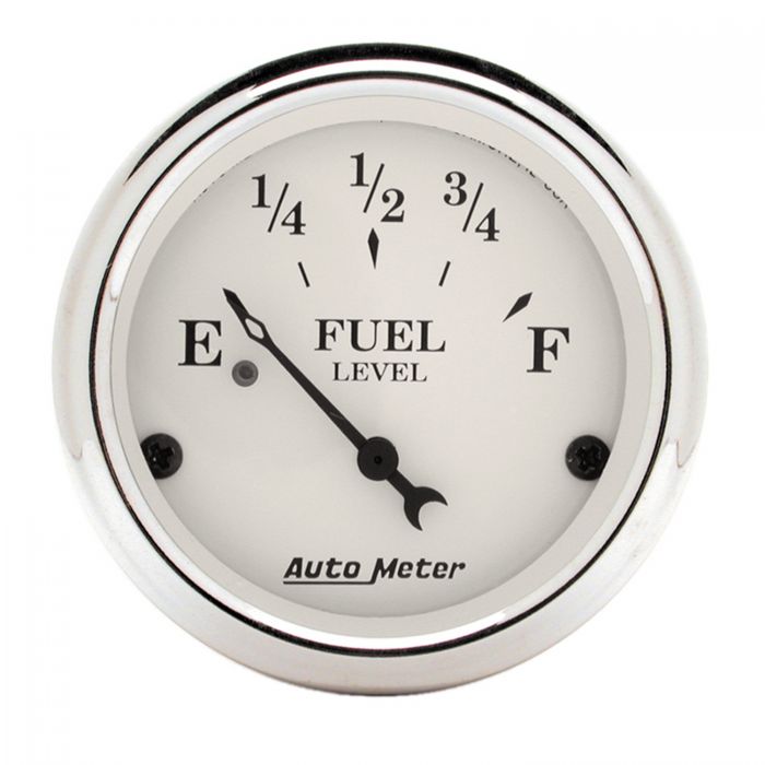 65.50 AutoMeter Old Tyme White Series Fuel Level Gauge (2 1/16