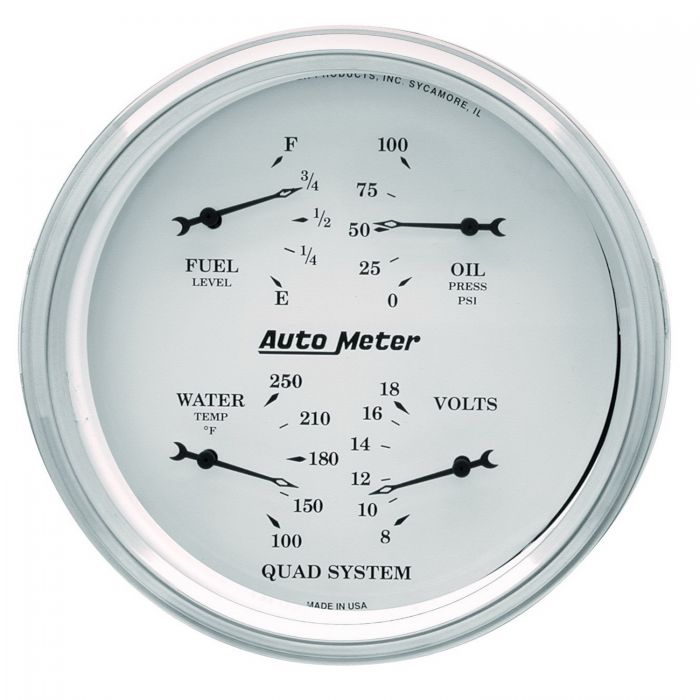 249.57 Autometer Old-Tyme White Series Quad Gauge (5