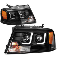 Load image into Gallery viewer, DNA Projector Headlights Ford F150 (2004-2008) Dual LED DRL Halo Bars Alternate Image