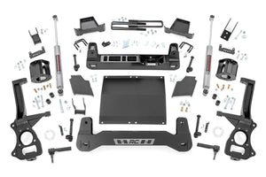 Rough Country Lift Kit Chevy Silverado 1500 Trailboss / AT4 4WD (2019-2022) 4" Lift w/ Lifted Knuckles