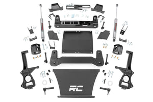 Rough Country Lift Kit Chevy Silverado 1500 Trailboss / AT4 4WD (2019-2022) 4" Lift w/ Lifted Knuckles