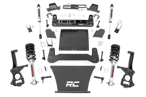 Rough Country Lift Kit Chevy Silverado 1500 Trailboss / AT4 4WD (2019-2022) 4" Lift w/ Lifted Knuckles