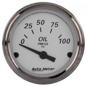 99.20 AutoMeter American Platinum Series Oil Pressure Gauge (2-1/16") 1928 - Redline360