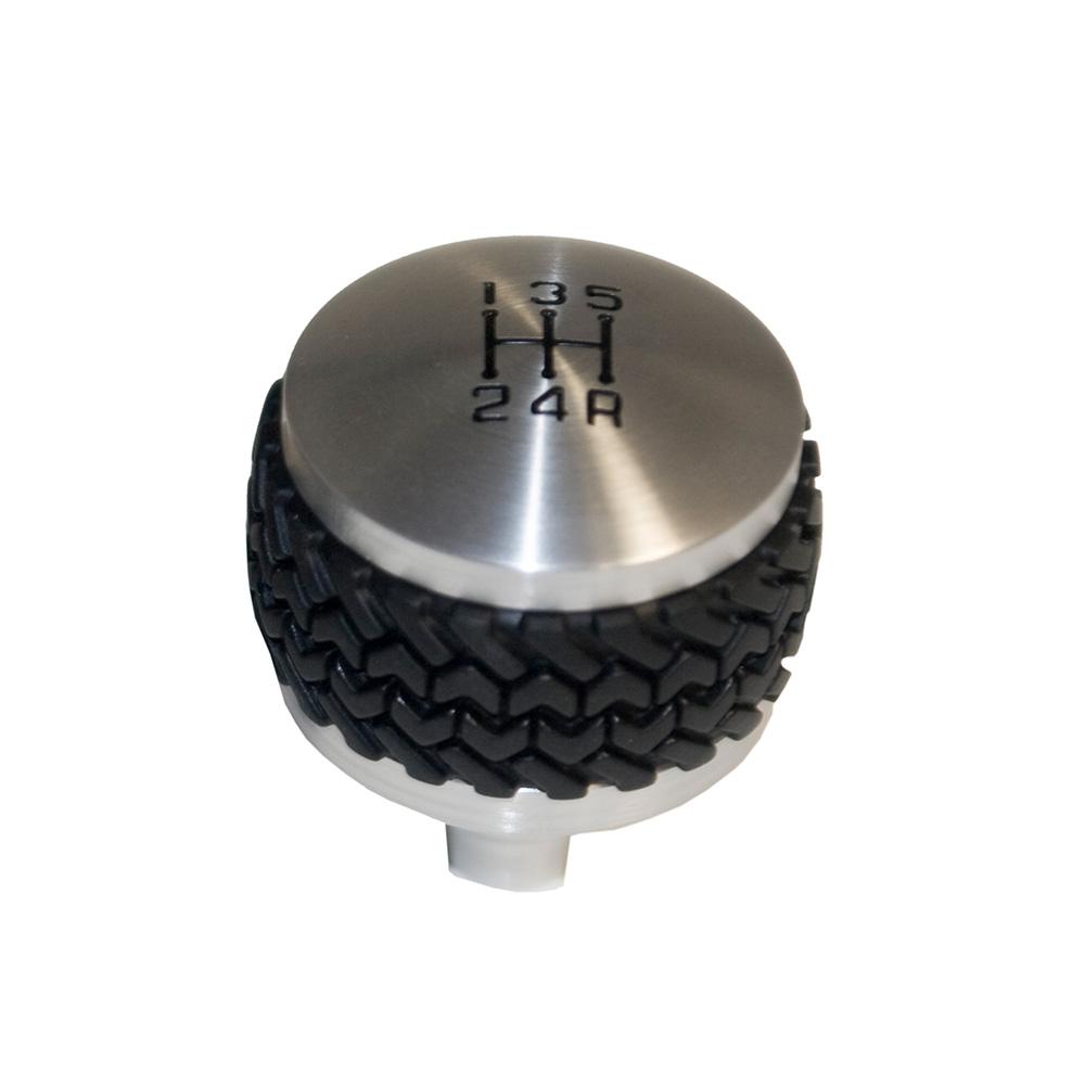 DV8 Off Road Shift Knob Jeep Wrangler YJ (19871995) Black / Silver