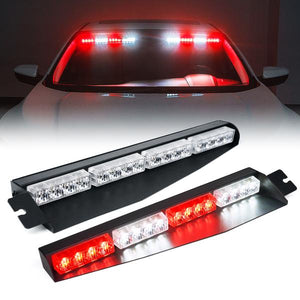 86.99 Xprite LED Visor Windshield Strobe Lights (Dual) Elite Series - B/G/R/W/Y/Mix - Redline360