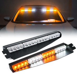 86.99 Xprite LED Visor Windshield Strobe Lights (Dual) Elite Series - B/G/R/W/Y/Mix - Redline360