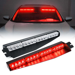 86.99 Xprite LED Visor Windshield Strobe Lights (Dual) Elite Series - B/G/R/W/Y/Mix - Redline360